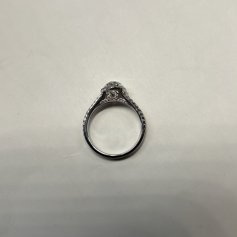 Diamonds Engagement 14K Solid Gold Ring - Picture 4 of 7